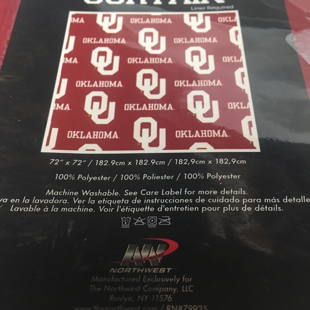 Oklahoma Sooners Fabric Shower Curtain (No Liner) - Picture 5 of 9